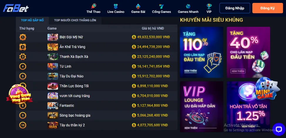 Cấp độ VIP Đồng vin678